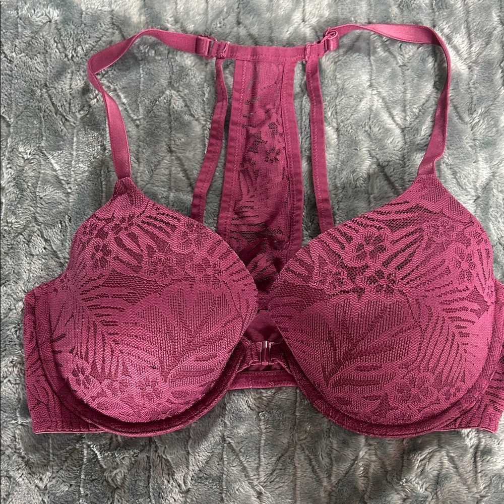 Victoria's Secret Plum Lace Racerback Bra